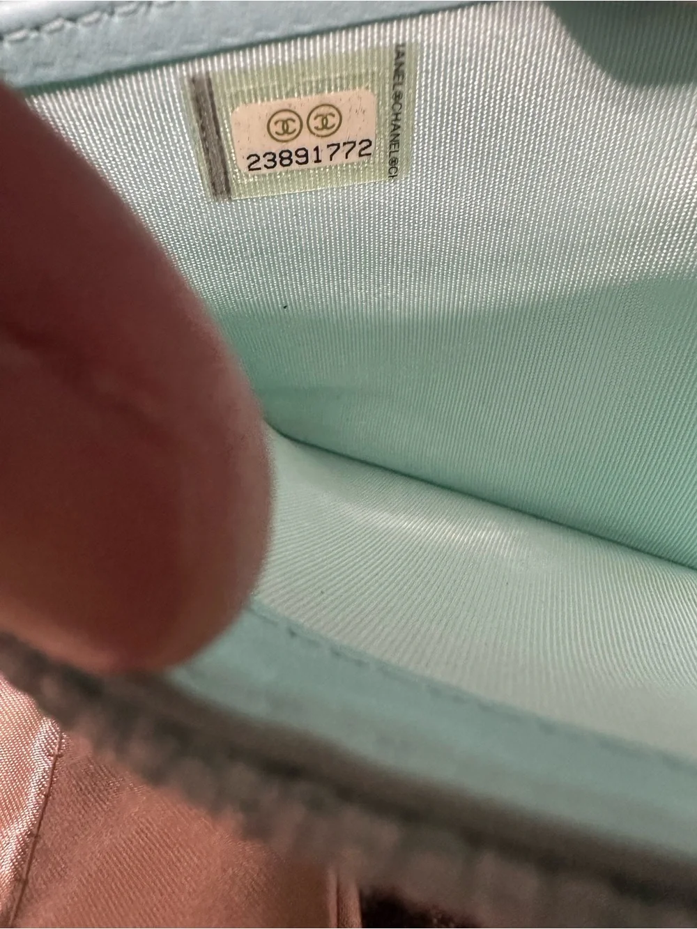 CHANEL❤️🌟MINT GREEN DEAUVILLE TWEED WALLET ⭐️